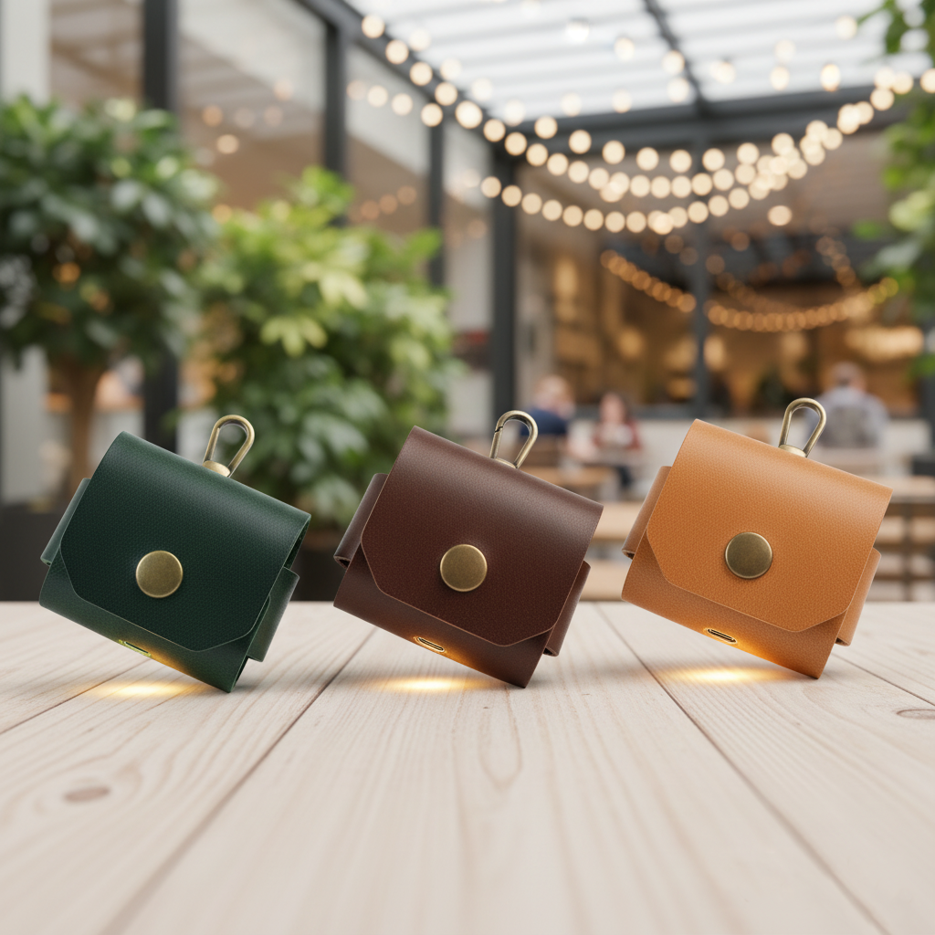 DEFF Design Premium Deri Kancalı Airpods Kılıfı