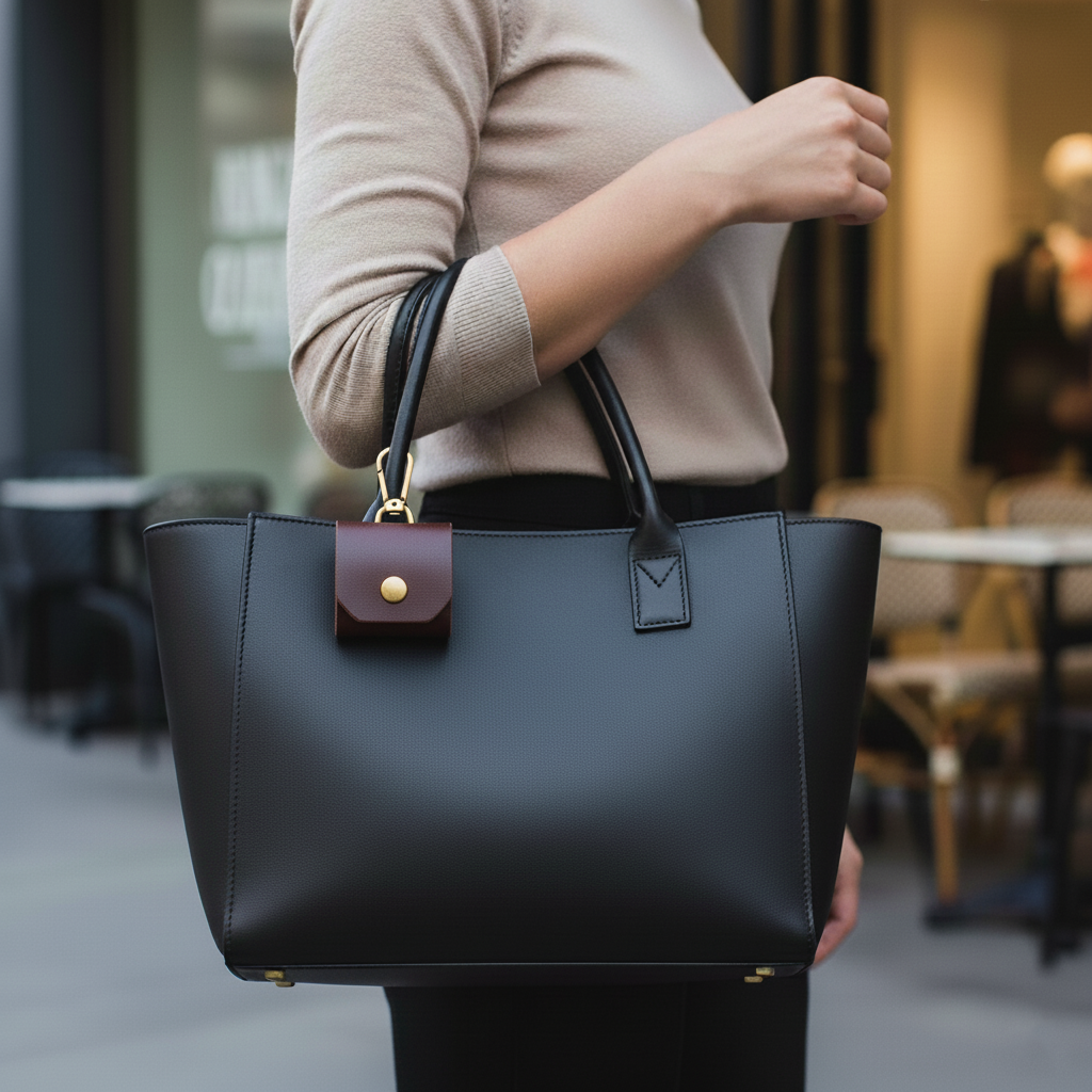 DEFF Design Premium Deri Kancalı Airpods Kılıfı