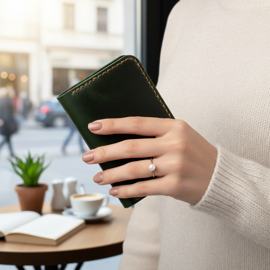 DEFF Design Premium Deri Dikey Cüzdan