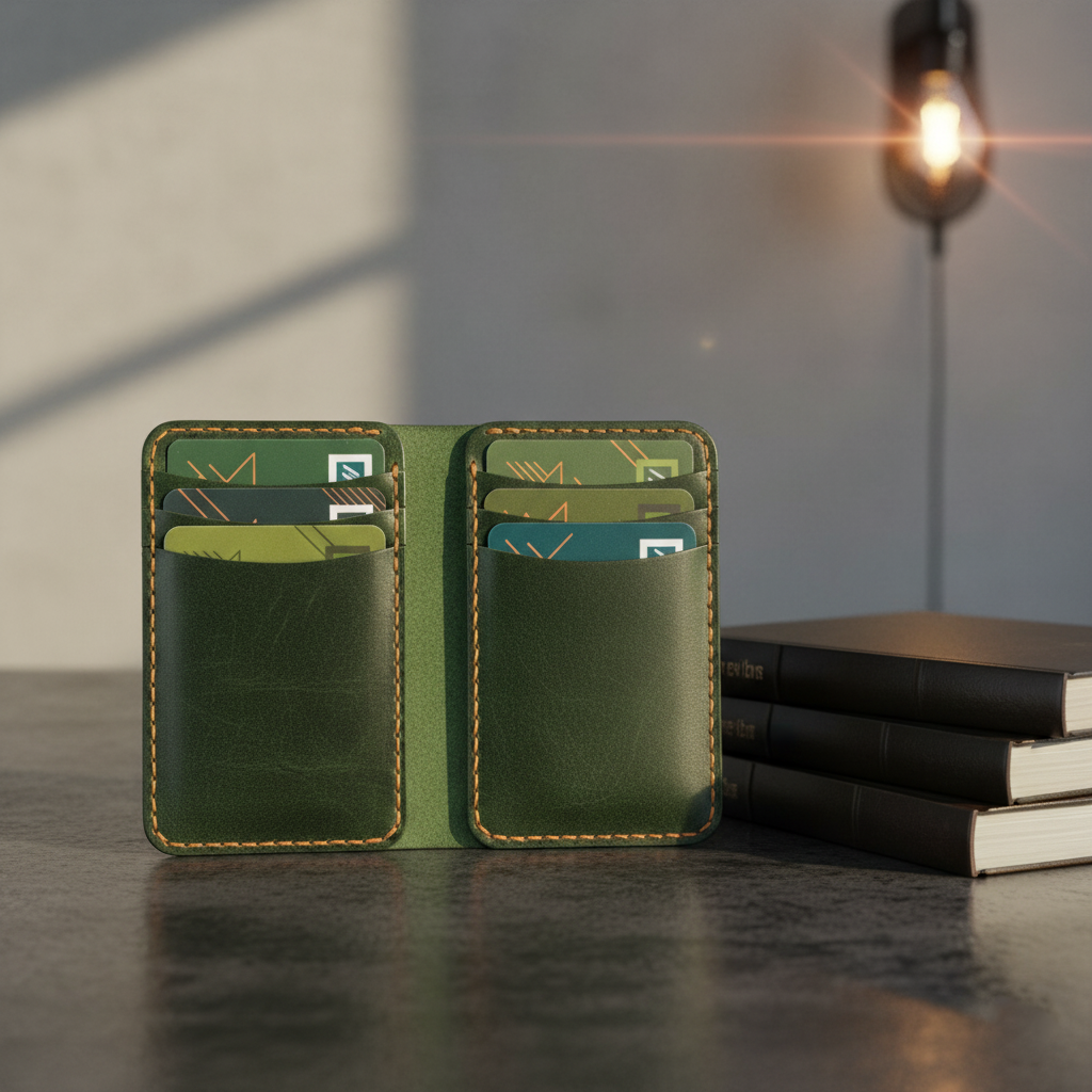 DEFF Design Premium Deri Dikey Cüzdan