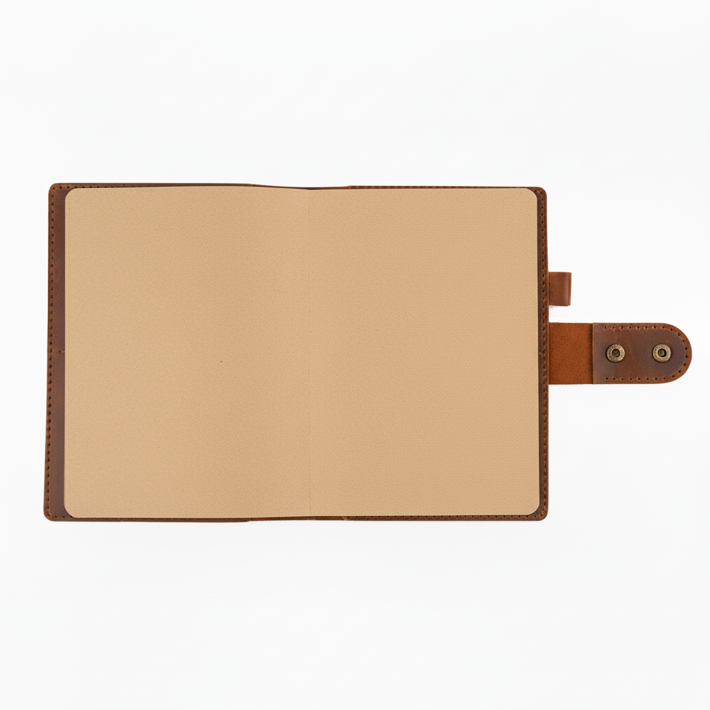 DEFF Design Premium Deri Çıtçıtlı A5 Defter Kılıfı