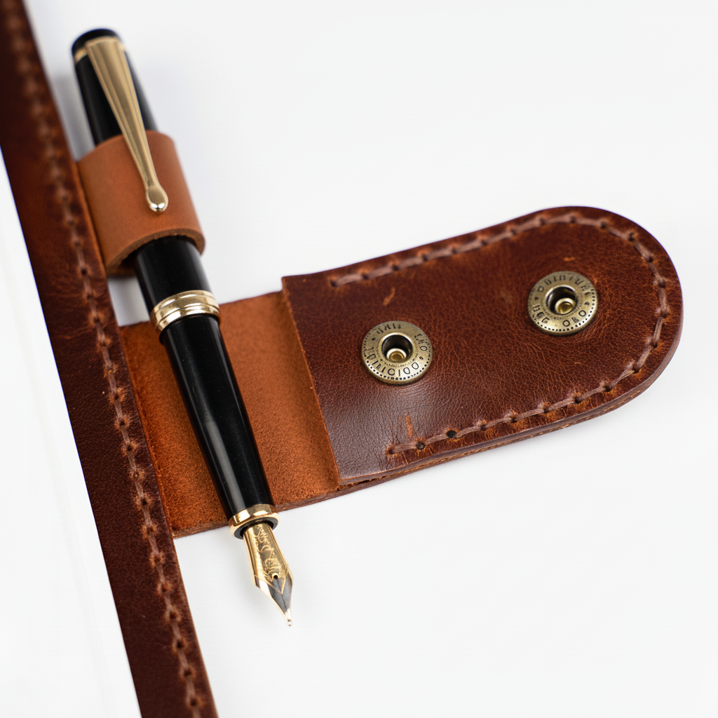 DEFF Design Premium Deri Çıtçıtlı A5 Defter Kılıfı