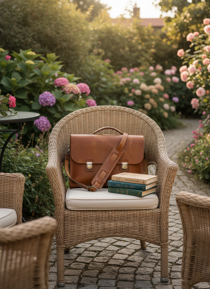 DEFF Design Premium Deri Evrak ve Laptop Çantası