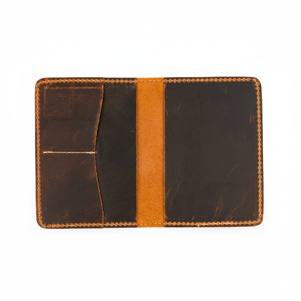 DEFF Design Premium Deri Pasaport Kılıfı