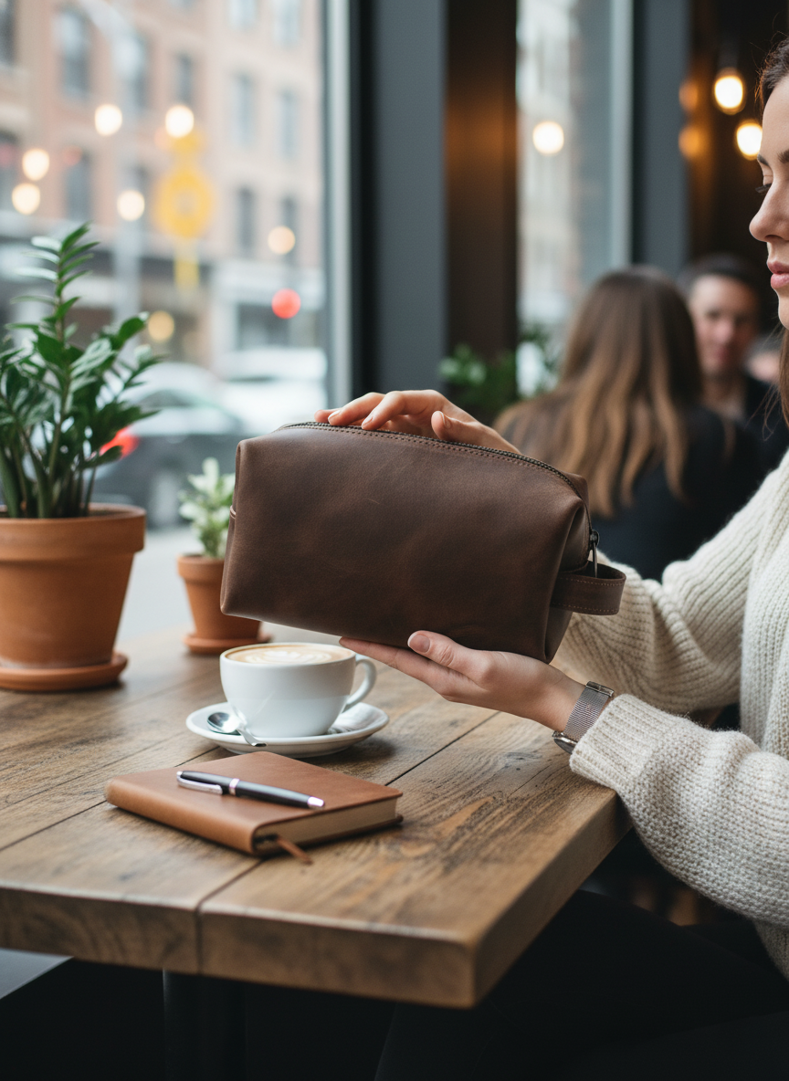 DEFF Design Premium Deri Dopp Kit