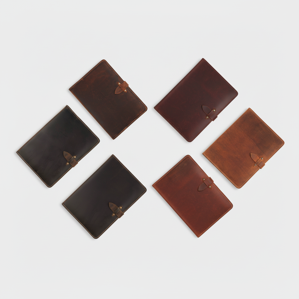 DEFF Design Premium Deri Tokalı Organizer / A5 Defter Kılıfı