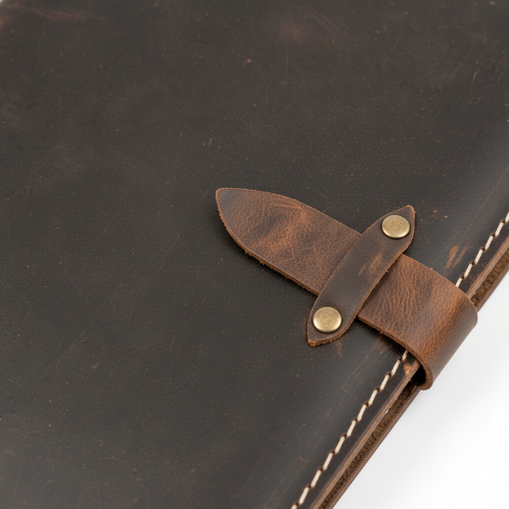 DEFF Design Premium Deri Tokalı Organizer / A5 Defter Kılıfı