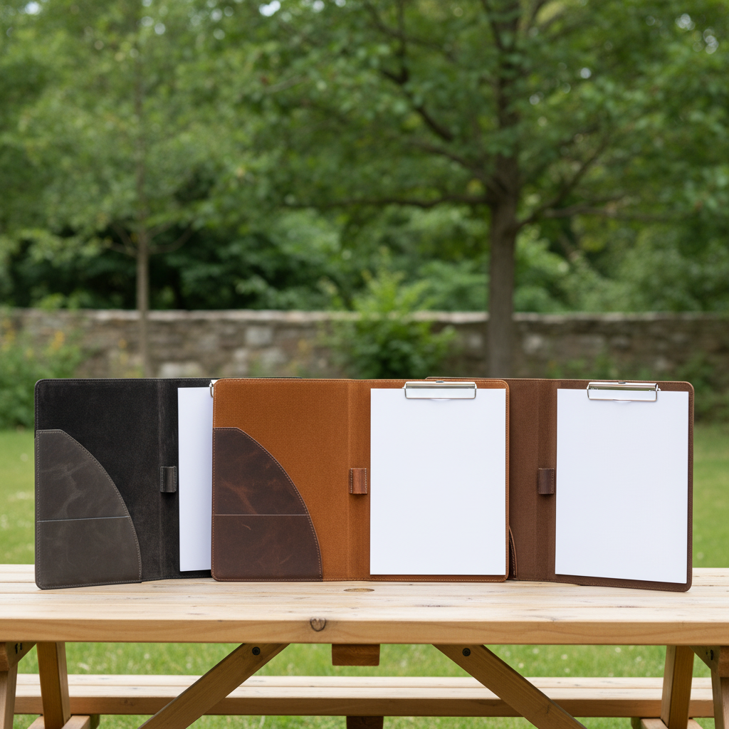 DEFF Design Premium Deri Klipsli Evrak Dosyası / Sekreterlik / Notluk