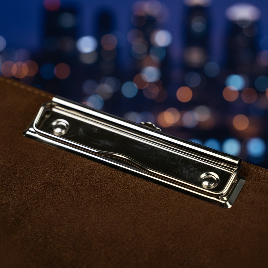 DEFF Design Premium Deri Klipsli Evrak Dosyası / Sekreterlik / Notluk