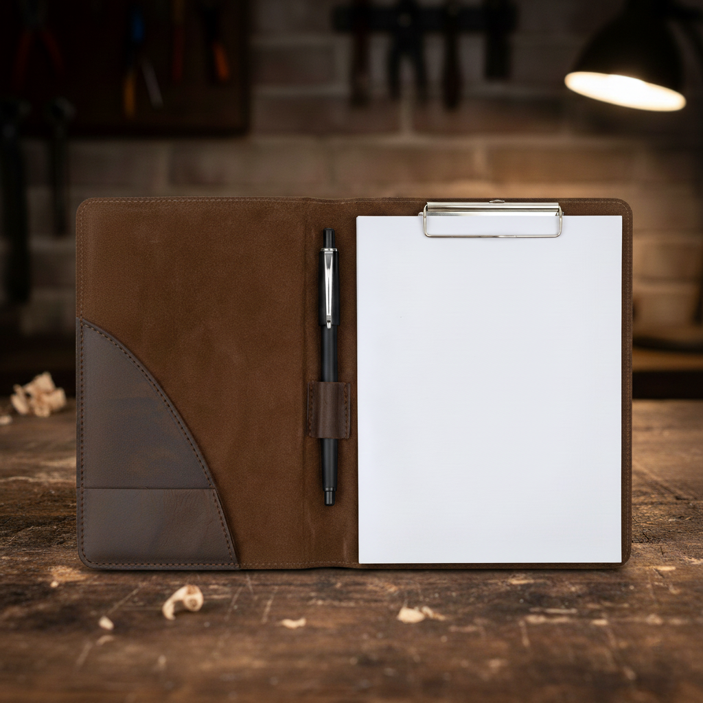 DEFF Design Premium Deri Klipsli Evrak Dosyası / Sekreterlik / Notluk