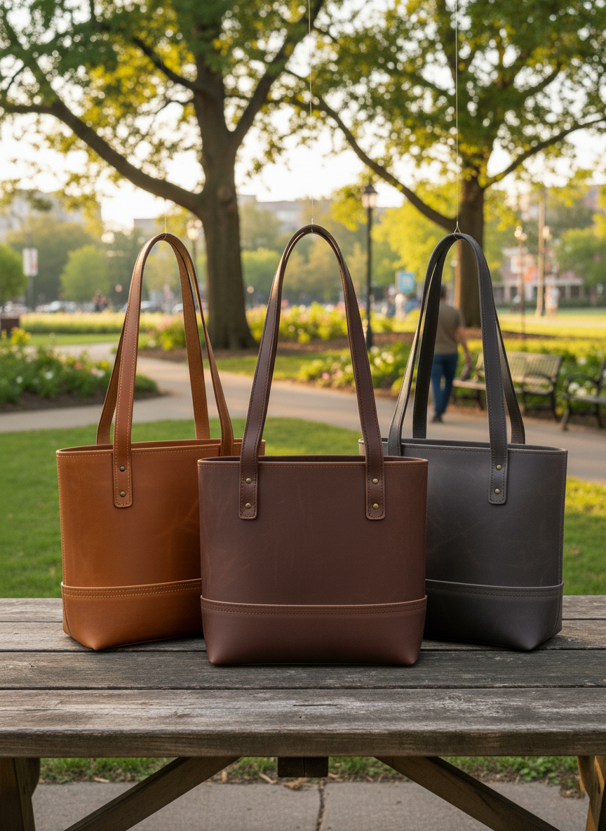 DEFF Design Premium Deri Tote Omuz Çantası