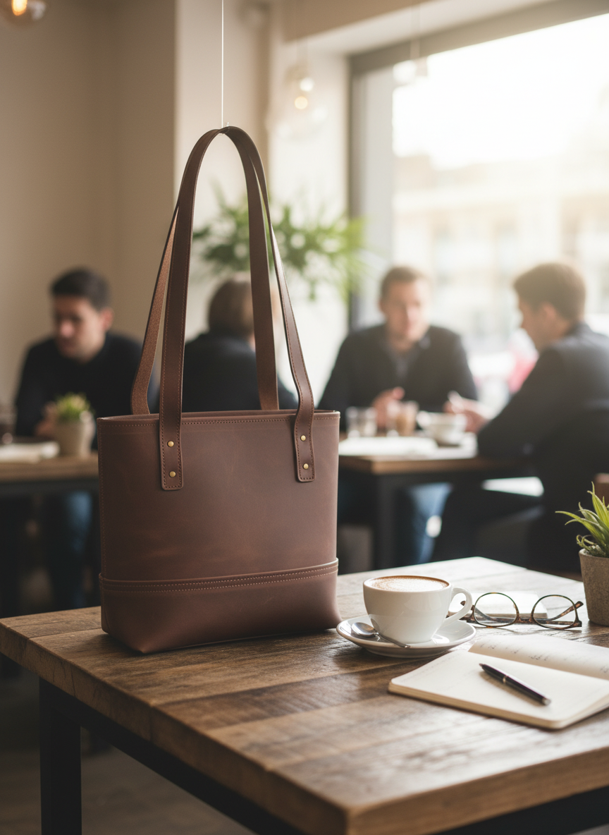 DEFF Design Premium Deri Tote Omuz Çantası