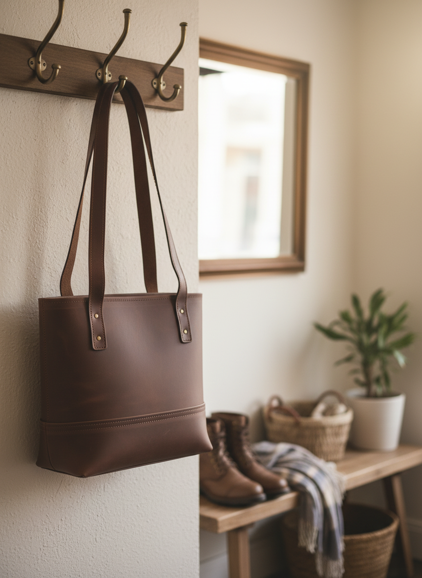 DEFF Design Premium Deri Tote Omuz Çantası