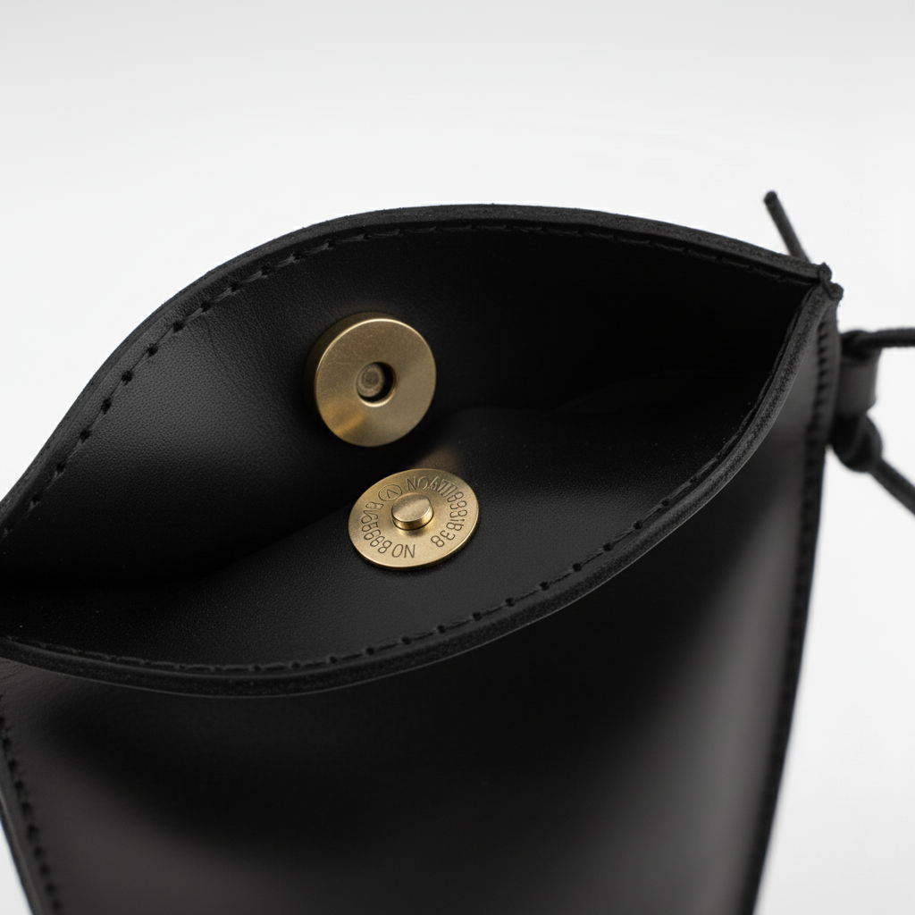 DEFF Design Premium Deri Boyun Askılı Telefon Çantası