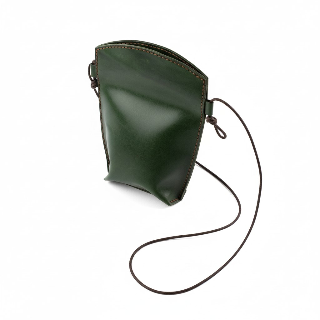 DEFF Design Premium Deri Boyun Askılı Telefon Çantası