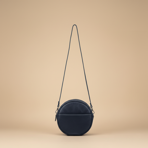 DEFF Design Premium Deri Yuvarlak Çapraz Çanta