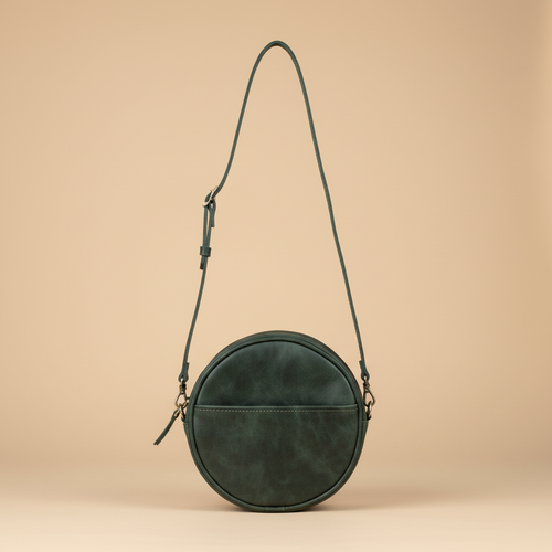 DEFF Design Premium Deri Yuvarlak Çapraz Çanta