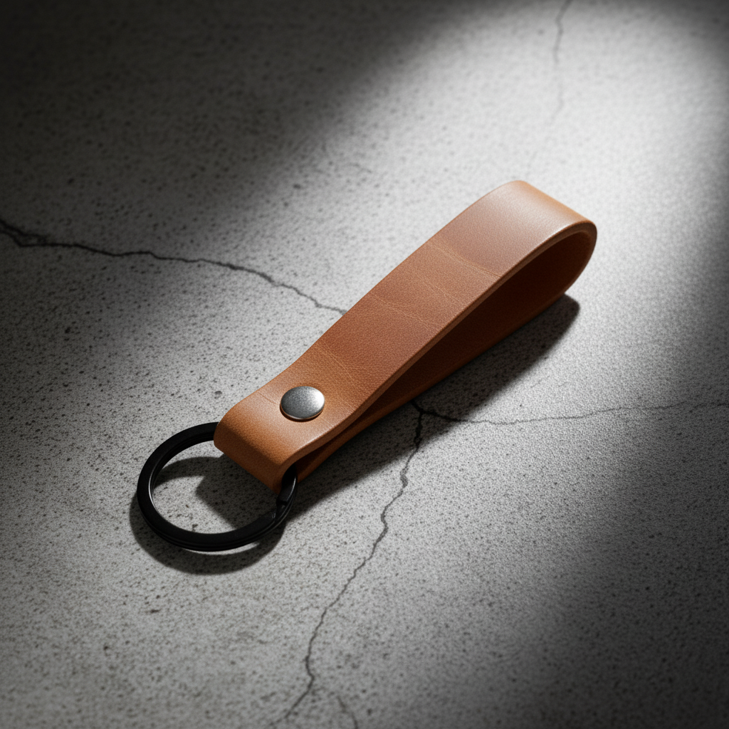 DEFF Design Premium Deri Minimalist Anahtarlık