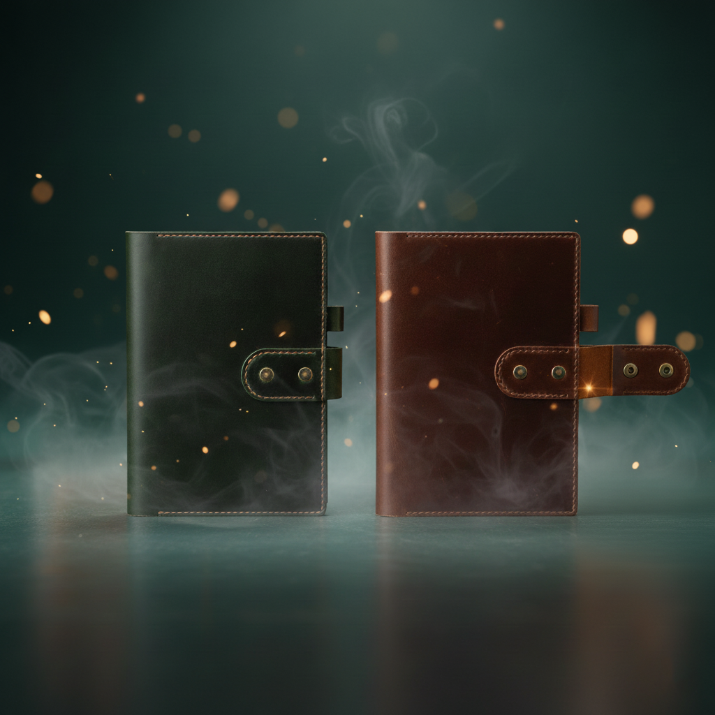 DEFF Design Premium Deri Çıtçıtlı A5 Defter Kılıfı