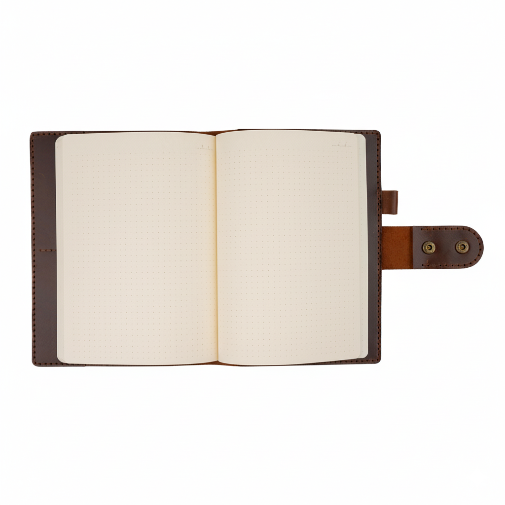 DEFF Design Premium Deri Çıtçıtlı A5 Defter Kılıfı