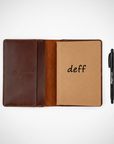 DEFF Design Premium Deri A6 Not Defteri Kılıfı + Notluk